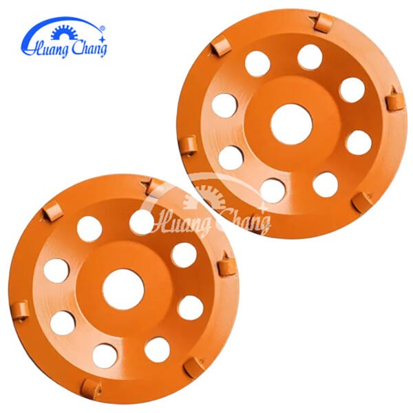Muelas de taza PCD diamantadas de 5 pulgadas con agujero de 22,23 mm