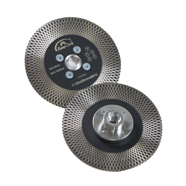 saw blade hexgonal double sided ceramic marble cutting grinding disc with flange (复制)